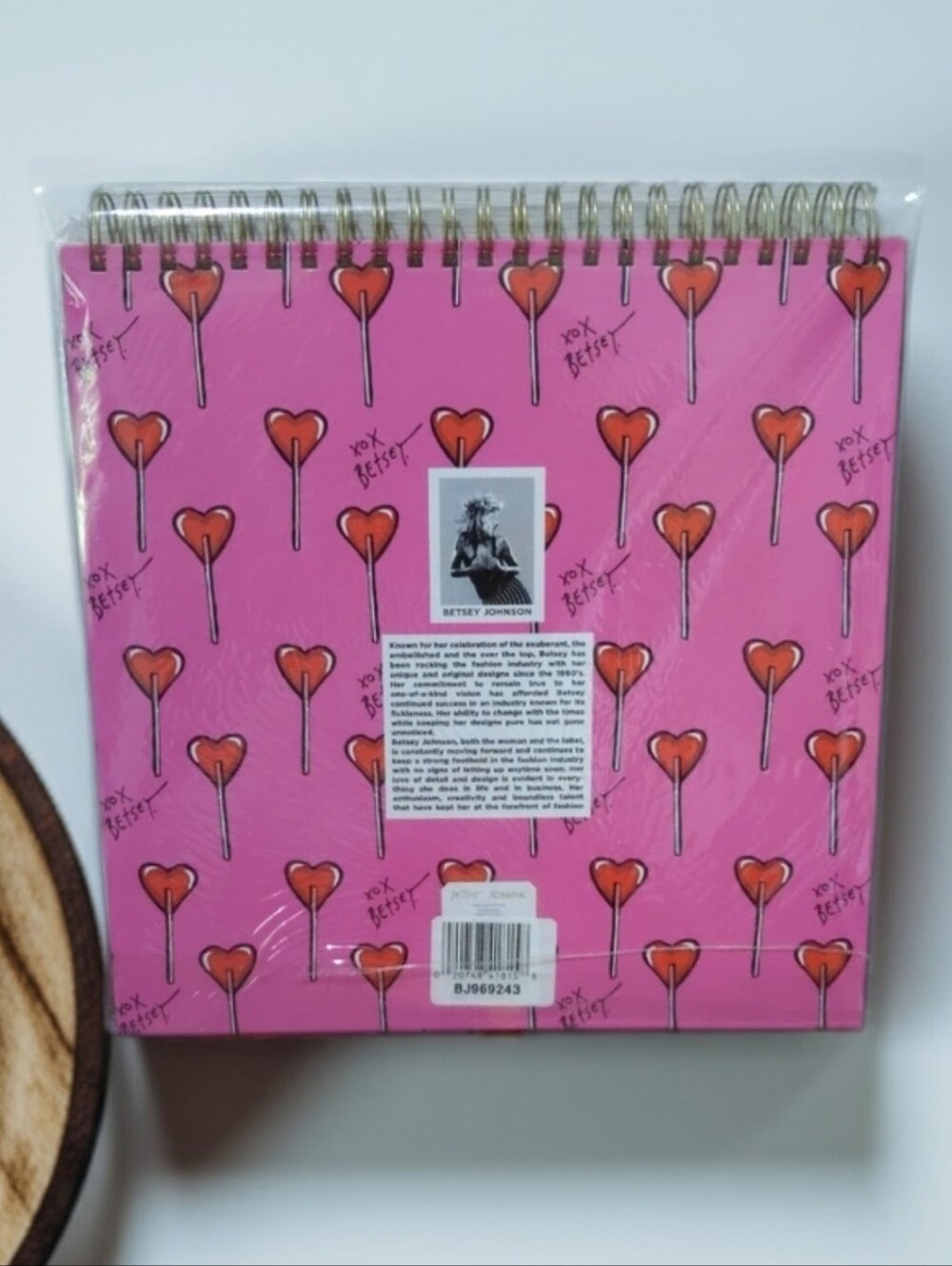 Sketchbook Professional Betsy Johnson Pink and Red Heart Sketchbook